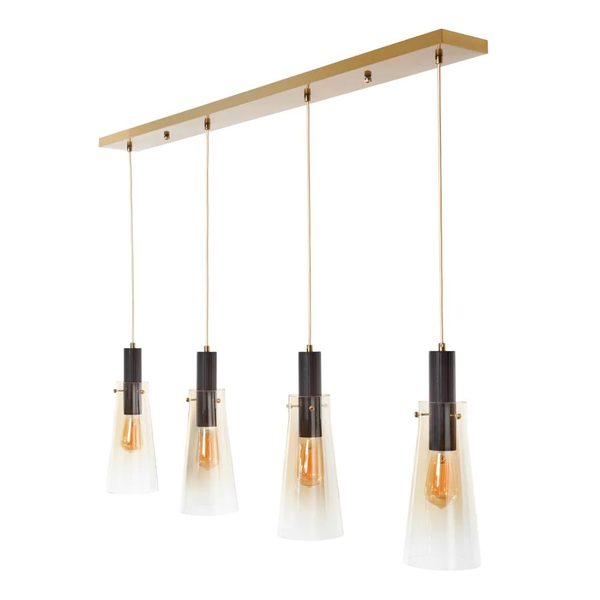 Atrani 4 Light Diner Bar Champagne - Pendant