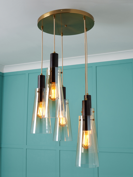 Atrani 5 light Cascading Champagne - Pendant