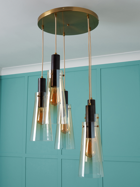 Atrani 5 light Cascading Champagne - Pendant - Image 3