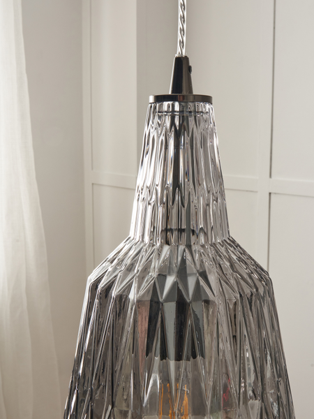 Mikael 3 Light Diner Bar Smoky Grey - Pendant - Image 3