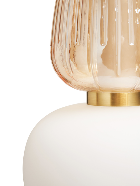 Edvin Glass 1 Light Satin Brass - Pendant - Image 9