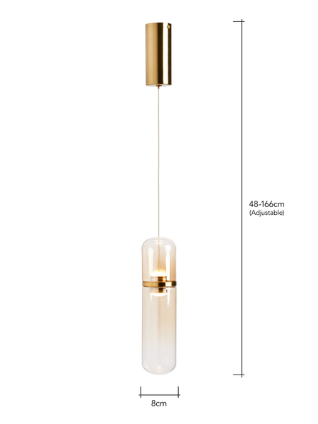 Bjorn LED Glass Light Champagne - Pendant - Image 7