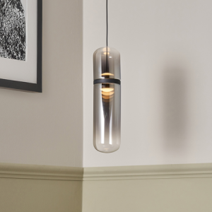 Bjorn LED Glass Light Smokey Grey - Pendant
