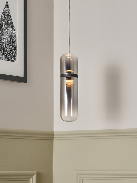 Bjorn LED Glass Light Smokey Grey - Pendant