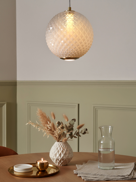 Oskar LED Glass Satin Brass - Pendant - Image 2