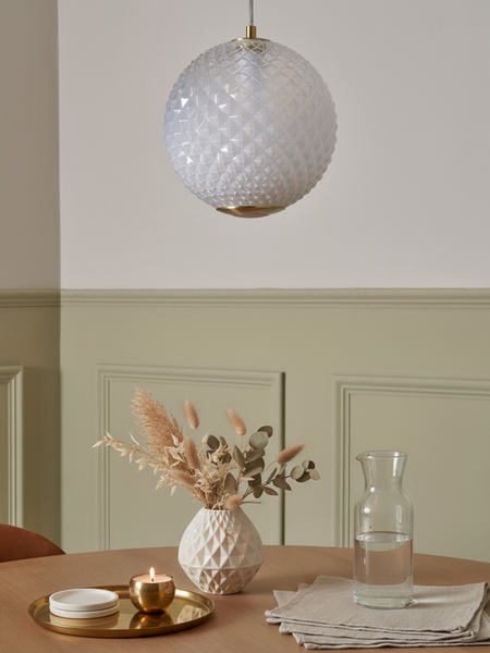 Oskar LED Glass Satin Brass - Pendant - Image 3