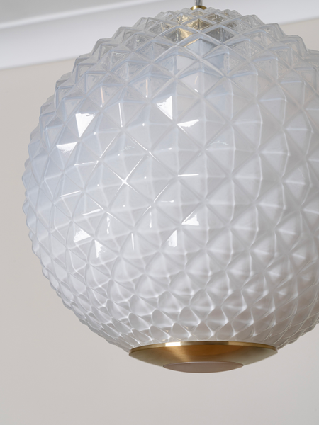 Oskar LED Glass Satin Brass - Pendant - Image 4