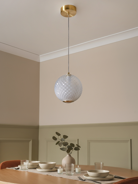 Oskar LED Glass Satin Brass - Pendant - Image 9