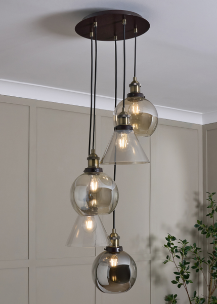 Carter Industrial 5 Light Cascade - Pendant