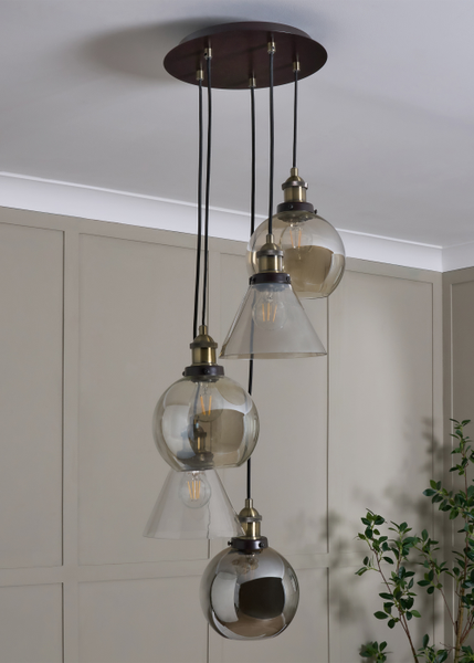 Carter Industrial 5 Light Cascade - Pendant - Image 2