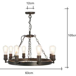 Capri 53cm ring 8 light - Pendant