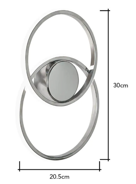 Pei 2 Ring Chrome - Wall Light - Image 7