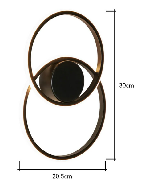 Pei 2 Ring Black - Wall Light - Image 6
