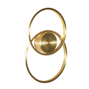 Pei 2 Ring Brass - Wall Light