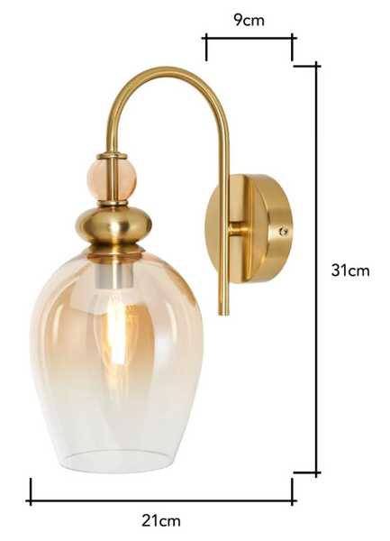 Seline Mixed colour with Brass - Wall Light - Image 6