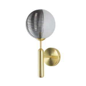 Emile 1 Light Brass/Smoke/Opal - Wall Light