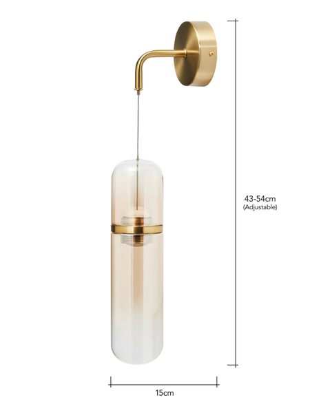 Bjorn LED Glass Champagne - Wall Light - Image 9