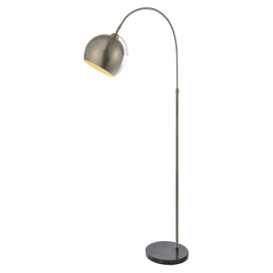 Benson Curved Satin Nickel - Floor Lamp