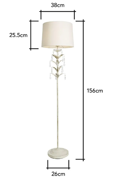 Paisley Cream/Mushroom - Floor Lamp - Image 9