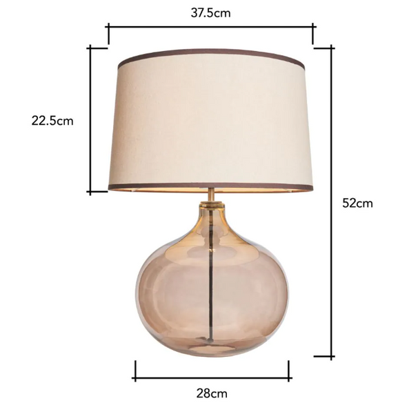 Peatrice MInk Glass Ball Large - Table Lamp - Image 6