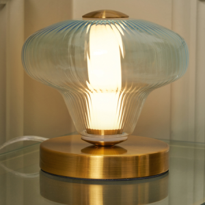 Elias LED Glass Sky Blue - Table Lamp