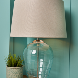 Sarno Nickel & Blue - Table Lamp