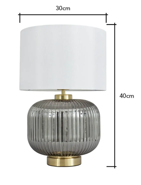 Lyna Smoked Glass/Brass - Table lamp - Image 6