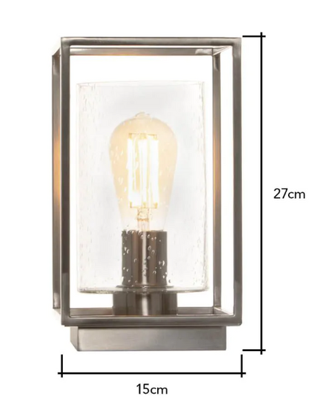 Hardy Industrial Cube Satin Nickel - Table Lamp - Image 4