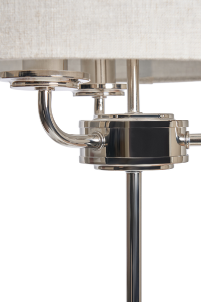 Henry 3 Light Polished Nik/Grey - Table Lamp - Image 3