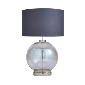 Metro Large Glass Nickel Grey -  Table Lamp