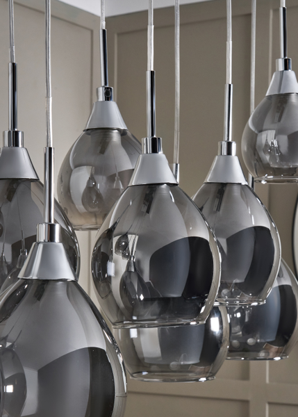 Carmella Smoke/Frosted Diner bar - Pendant - Image 4