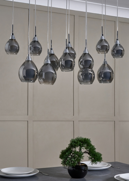 Carmella Smoke/Frosted Diner bar - Pendant - Image 5