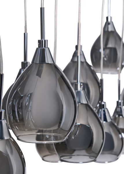 Carmella Smoke/Frosted Diner bar - Pendant - Image 6