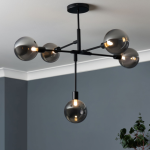 Hennock Satin Black Ceiling Light - Pendant