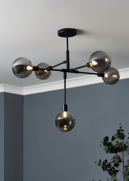 Hennock Satin Black Ceiling Light - Pendant - Image 5