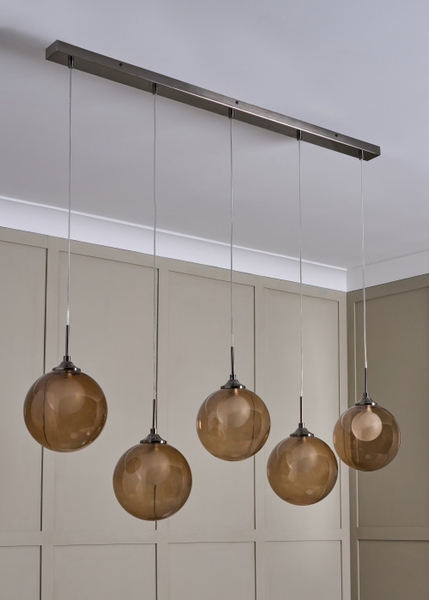 Peatrice Large Ball in Ball 5 Light Diner - Pendant - Image 6