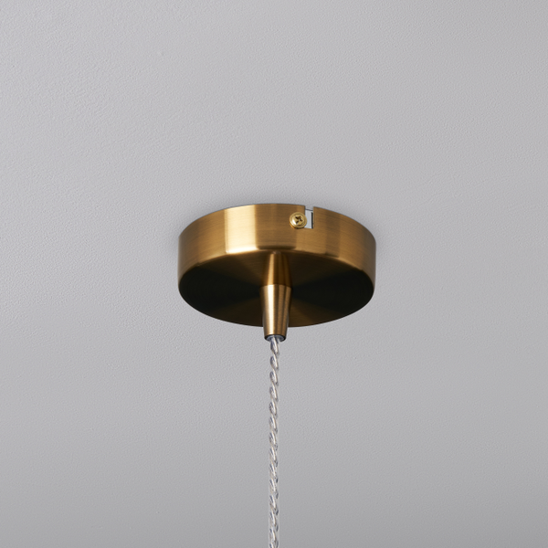 Sarno Oval 1 Light Glass Ceiling Brass & Champagne - Pendant - Image 7