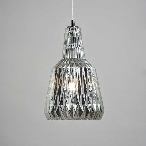 Mikael Glass 1 Light Ceiling Smoky Grey- Pendant - Image 5