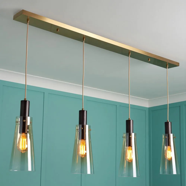 Atrani 4 Light Diner Bar Champagne - Pendant - Image 4
