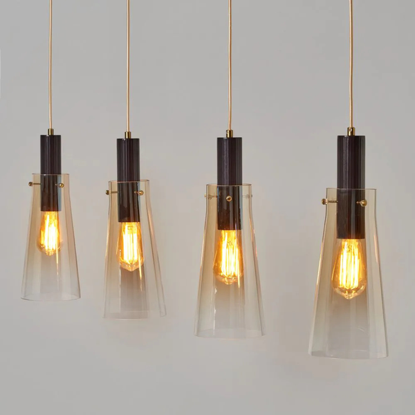 Atrani 4 Light Diner Bar Champagne - Pendant - Image 5
