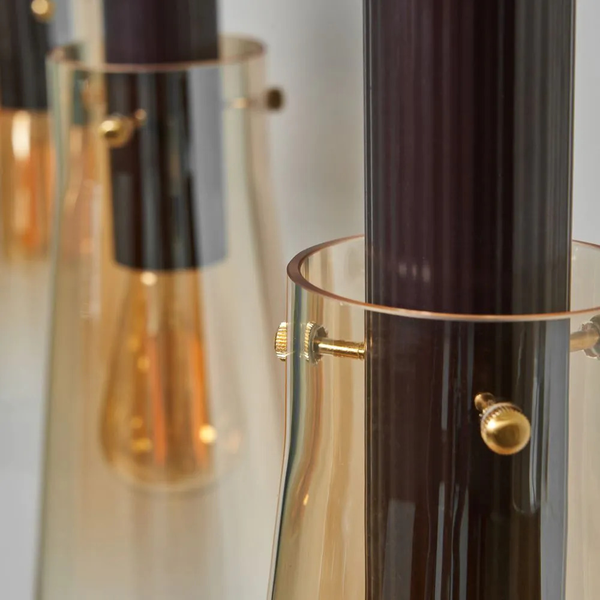 Atrani 4 Light Diner Bar Champagne - Pendant - Image 6