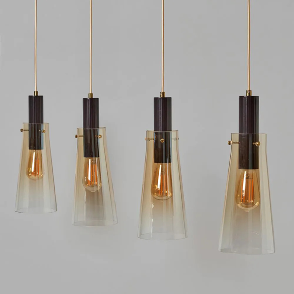Atrani 4 Light Diner Bar Champagne - Pendant - Image 7