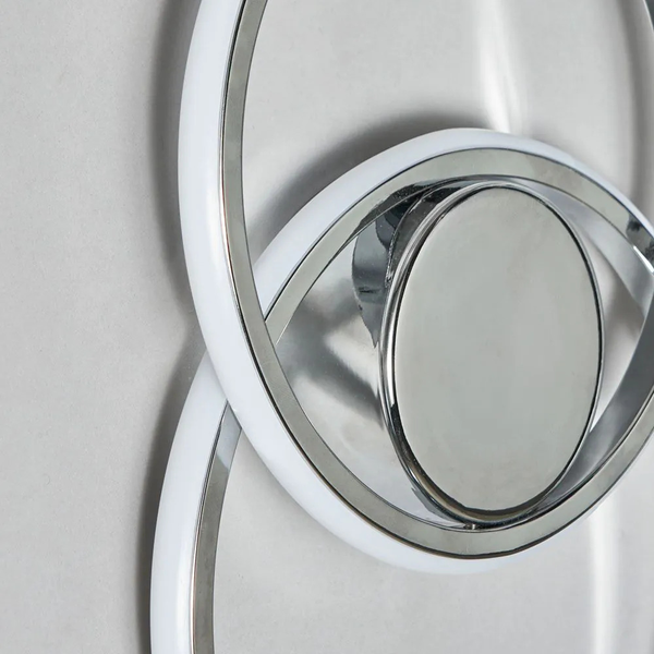 Pei 2 Ring Chrome - Wall Light - Image 4