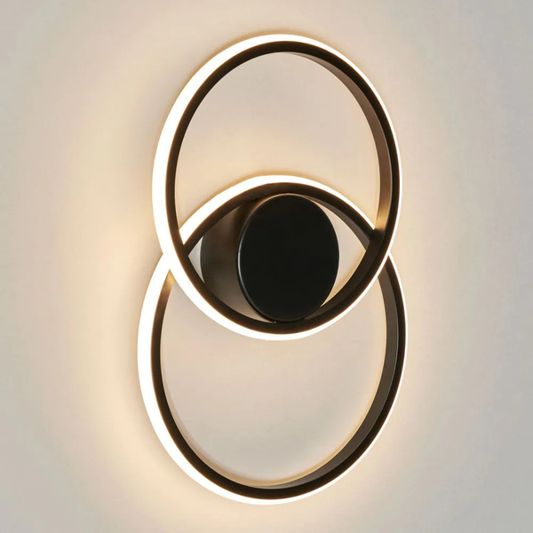 Pei 2 Ring Black - Wall Light - Image 2