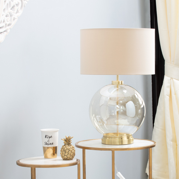 Metro Large Glass Satin Brass - Table Lamp - Image 6