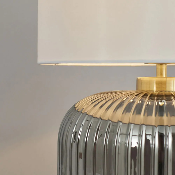Lyna Smoked Glass/Brass - Table lamp - Image 3