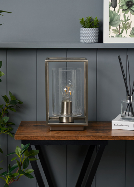 Hardy Industrial Cube Satin Nickel - Table Lamp - Image 8