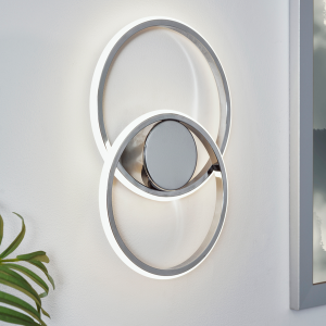 Pei 2 Ring Chrome - Wall Light