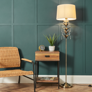 Paisley Antique Brass/Champagne - Floor Lamp