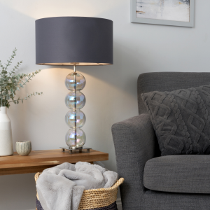 Metro Ball stacked Grey / Nickel - Table Lamp